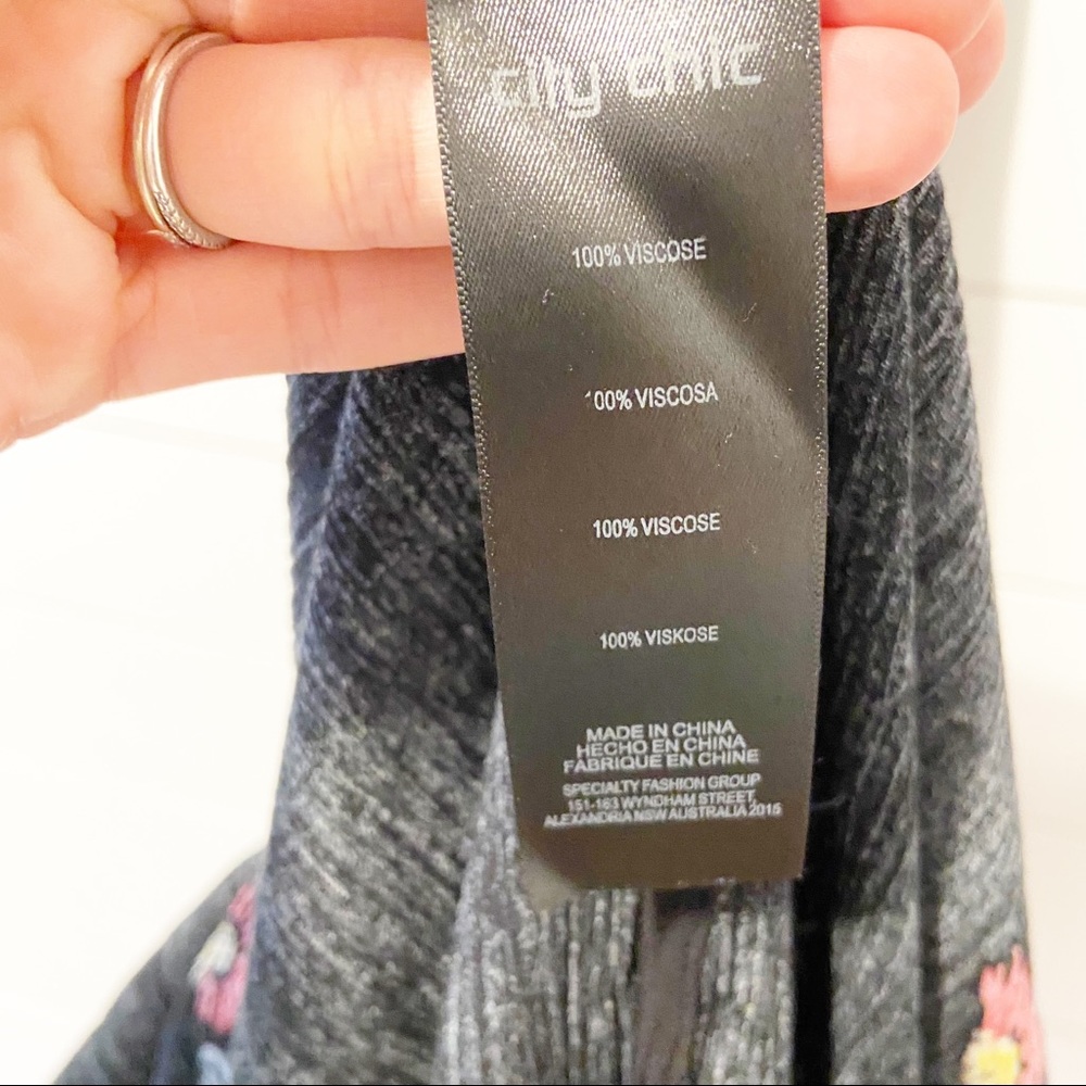 City Chic Black Maxi Dress with Multicolor Floral Embroidery - Picture 13 of 15